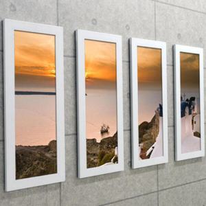 아트박스/꾸밈 cz195-해지는산토리니풍경_디자인액자