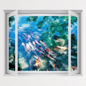 아트박스/꾸밈 iy783-복이들어오는풍수잉어_창문그림액자(중형)
