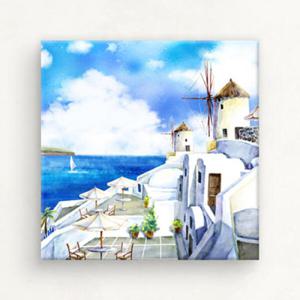 아트박스/꾸밈 iw140-산토리니풍경_노프레임액자