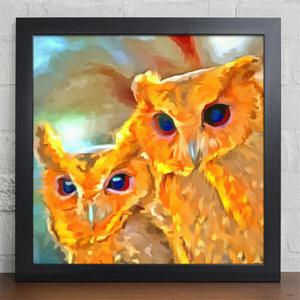 아트박스/꾸밈 cx458-부의상징부엉이_팝아트컬랙션_인테리어액자