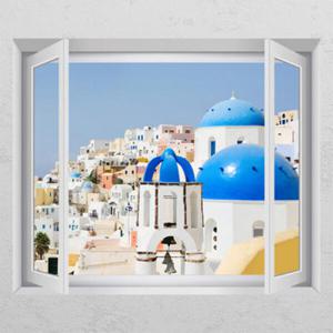 아트박스/꾸밈 ch217-산토리니에서맞은아침_창문그림액자