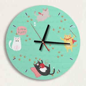 아트박스/꾸밈 tp044-강아지와 고양이_인테리어벽시계