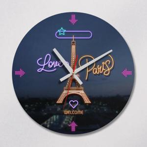 아트박스/꾸밈 cb303-네온사인에펠탑_인테리어벽시계