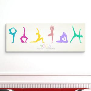 아트박스/꾸밈 cw475-요가의자세_컬러_라인_대형노프레임