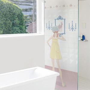 아트박스/꾸밈 ip543-깨끗한화장실_유리문시트지