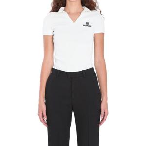 발렌시아가 여성 화이트 폴로 반팔니트 835501 T5231 9040