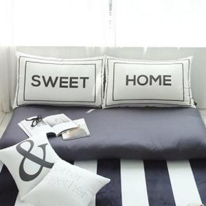 아트박스/러그랜드 텍스트 옥스퍼드면 방석+쿠션 set (솜미포함)