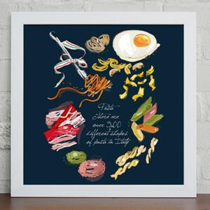 아트박스/꾸밈 cy852-파티음식_네이비 _디자인액자