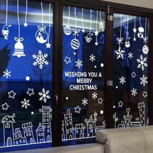 아트박스/낭만창고 cmi202-눈꽃 토이 빌리지-크리스마스스티커