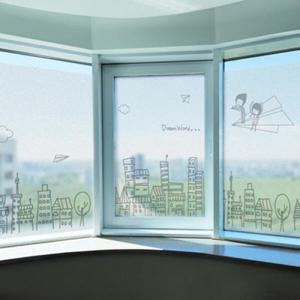 아트박스/꾸밈 im392_m-무점착유리시트_종이비행기