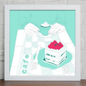 아트박스/꾸밈 cy280-파스텔 카페 쉼터_인테리어액자