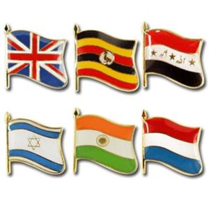 아트박스/로고마크 휘날리는 국기뺏지(영국우간다이라크이스라엘