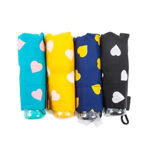 아트박스/더로라 휴대용 우산- 5단 접는 우산 -롤리 하트 e540