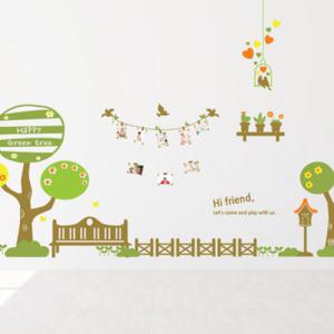 아트박스/꾸밈 pa172-해피그린트리2(포토라인)_그래픽스티커