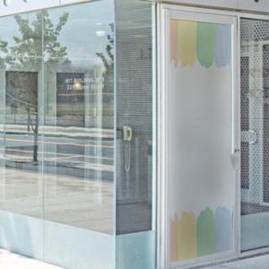 아트박스/꾸밈 cg708-무지개파스텔_유리문시트지