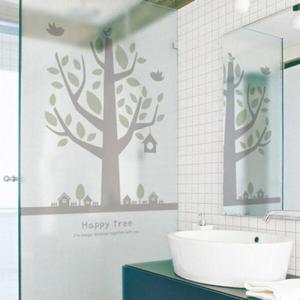아트박스/꾸밈 im978_m-무점착유리시트_작은해피나무_유리문시트