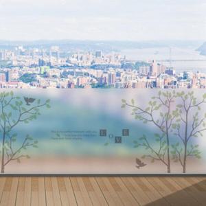 아트박스/꾸밈 ps282_m-무점착유리시트_새들의사랑_글라스시트지