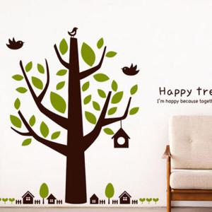 아트박스/꾸밈 im976-작은해피나무_그래픽스티커