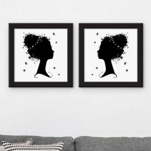 아트박스/꾸밈 cu569-실루엣꽃향기머릿결_좌우반전_액자세트