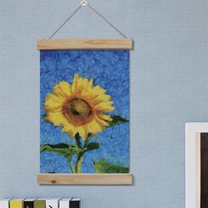 아트박스/꾸밈 pp317-우드스크롤_40CmX60Cm-해바라기_붓터치느낌