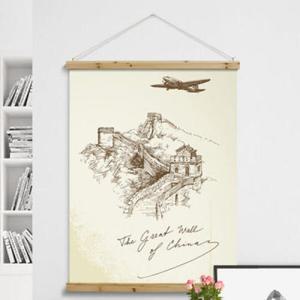 아트박스/꾸밈 pp385-우드스크롤_90CmX120Cm-중국만리장성(대형)