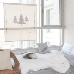 아트박스/모모제작소 빅트리 북유럽 코튼 가리개커튼 109x122