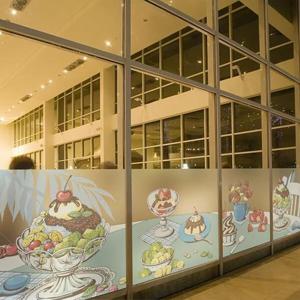 아트박스/낭만창고 dgse128-눈꽃 과일빙수-반투명시트지