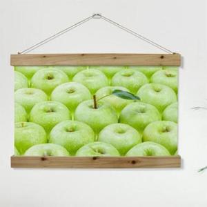 아트박스/꾸밈 th046-우드스크롤_60CmX40Cm-초록풋사과