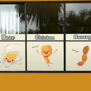 아트박스/꾸밈 ih928-맥주와친구들_불투명유리시트지