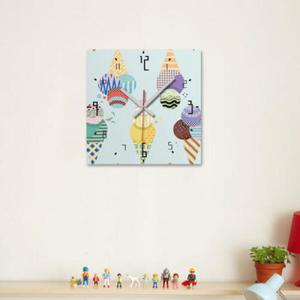 아트박스/꾸밈 ck630-아이스크림패턴_인테리어벽시계