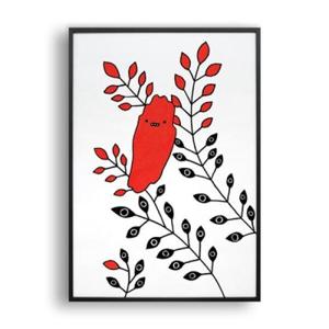 아트박스/올뉴프레임 홍싸리 (화투시리즈) / 일러스트 액자