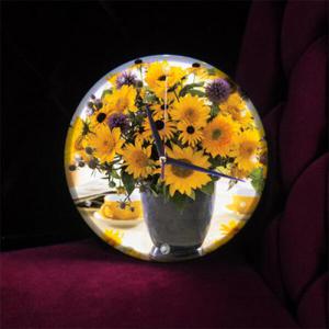 아트박스/꾸밈 nf147-LED시계액자25R_풍수재물운해바라기