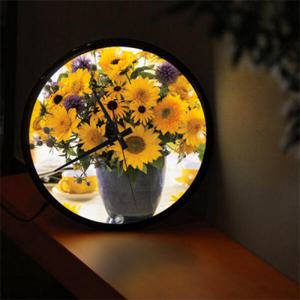 아트박스/꾸밈 nf148-LED시계액자35R_풍수재물운해바라기