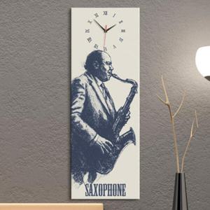 아트박스/꾸밈 ct155-빈티지색소폰연주자_대형노프레임벽시계