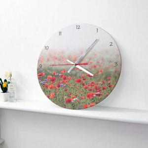 아트박스/꾸밈 cg451-붉은꽃_인테리어벽시계