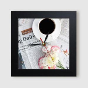 아트박스/꾸밈 ct863-달콤커피는향긋한꽃과함께_미니액자벽시계