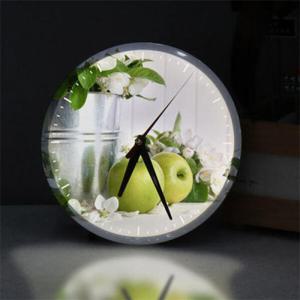 아트박스/꾸밈 nf039-LED시계액자25R_풍수풋사과와꽃