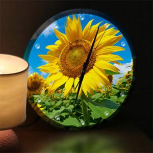 아트박스/꾸밈 nf112-LED시계액자35R_풍수밝은기운해바라기