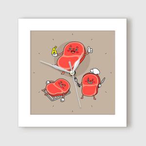 아트박스/꾸밈 it438-귀요미재료캐릭터_미니액자벽시계