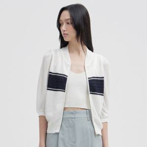 [쥬크]배색포인트 집업 가디건_Z252KSL022