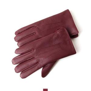 아트박스/넘버나인 버건디 딜스킨 남자 가죽장갑 M1718015