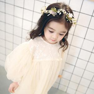 아트박스/엠케이 벌룬소매 자수 유아 샤원피스(73-110) 204634