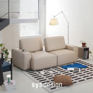 [11.24-30 GS블랙위크세일][시스디자인] 하운드 스윙 천연면피가죽 3인 모듈 소파