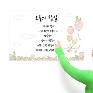 아트박스/꾸밈 iy298-강아지의 하늘여행_칠판시트_칠판스티커