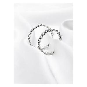 아트박스/옷자락 여자 써지컬 실버 꼬임 디테일 링 귀걸이