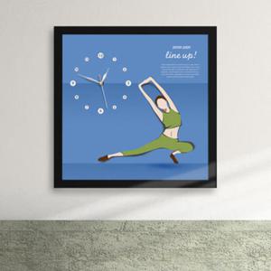 아트박스/꾸밈 cy465-헬스 라이프 액자벽시계_디자인액자시계