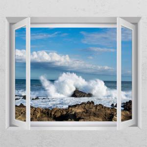 아트박스/꾸밈 ij203-파도치는바다2_창문그림액자_뮤럴시트지