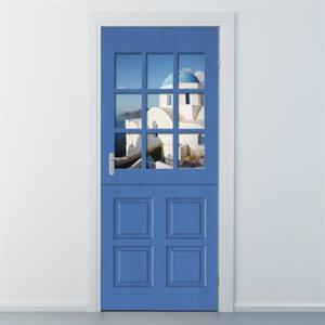 아트박스/낭만창고 ncbr060-산토리니의 푸른 지붕-현관문시트지