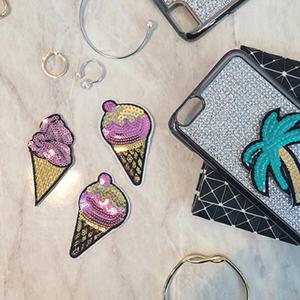 아트박스/콤마라이프 아이스크림 스팽글 와펜스티커