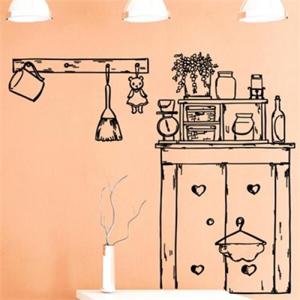 아트박스/꾸밈 ip127-빈티지걸이선반과서랍장